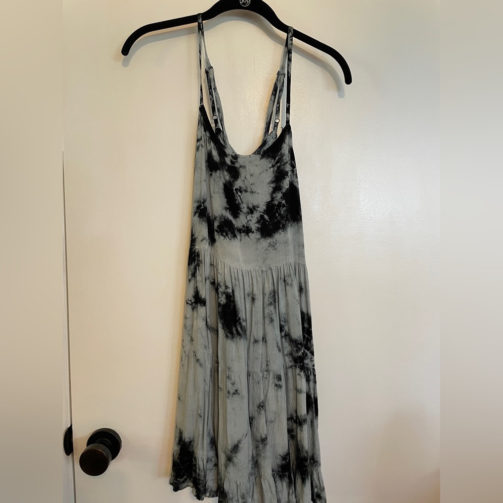 Blue and black wash summer dress